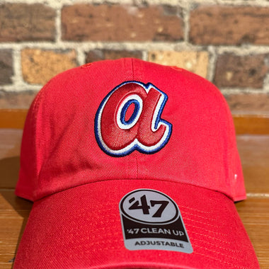 Atlanta Braves Little a Clean Up Hat - 47 Brand (red)