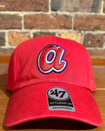 Atlanta Braves Little a Clean Up Hat - 47 Brand (red)