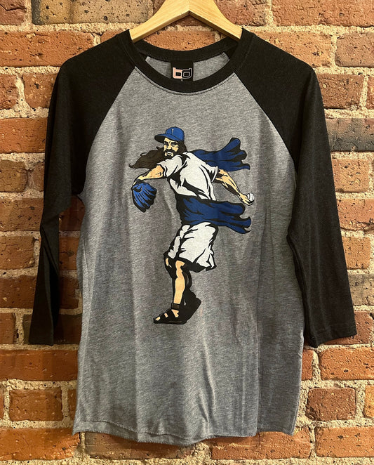 Strikeout Jesus 3/4 Raglan Baseball Tee - Beautiful Demise