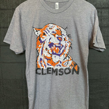 Clemson Retro Tiger Logo T Shirt