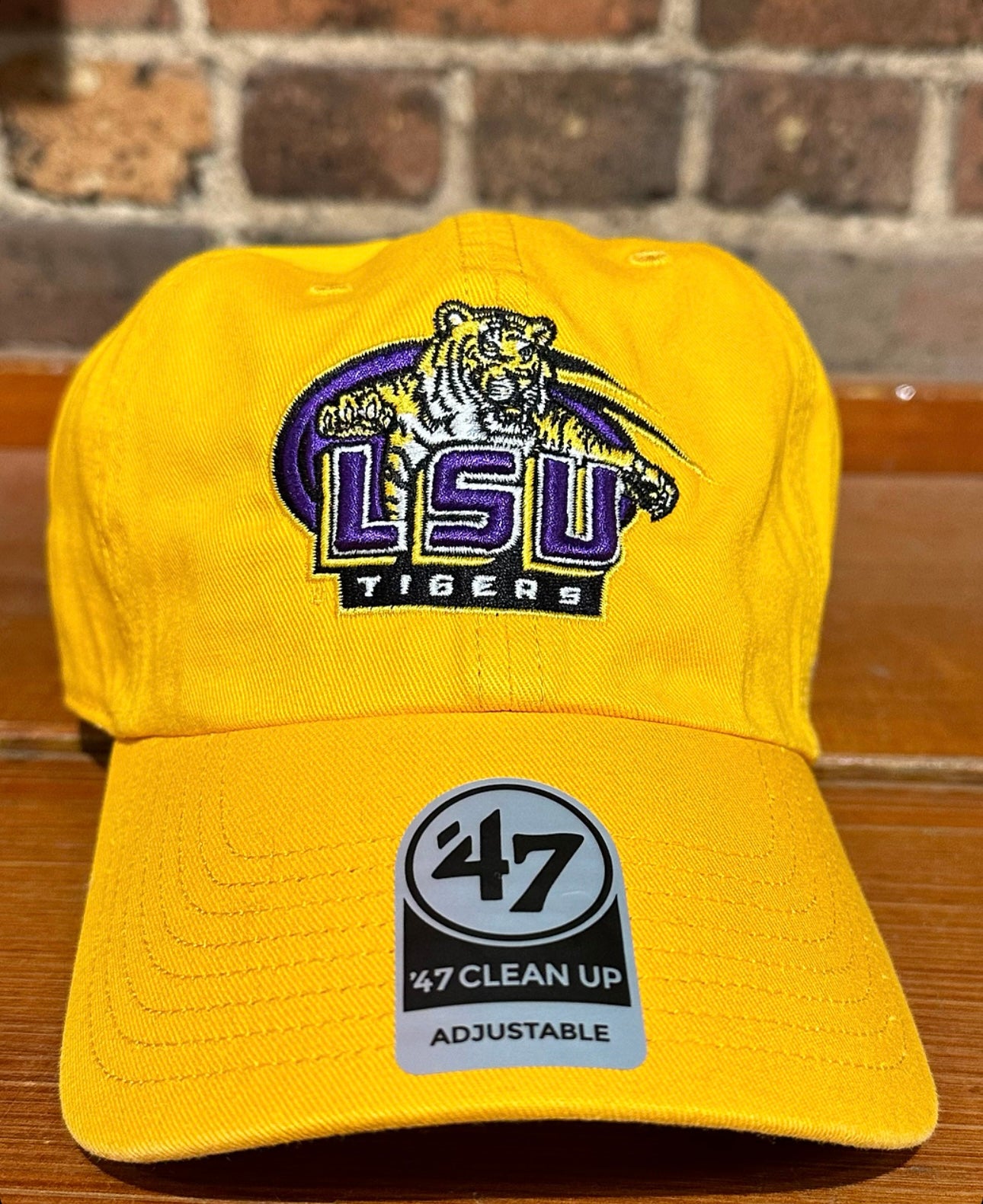 LSU Vintage Logo Clean Up Hat - 47 Brand