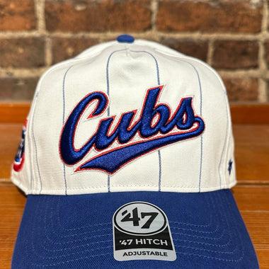 Chicago Cubs Pinstripe Snapback Hat - 47 Brand