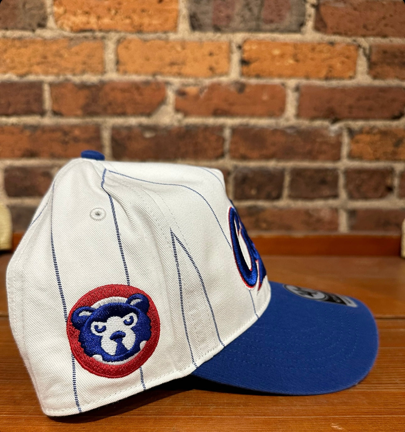 Chicago Cubs Pinstripe Snapback Hat - 47 Brand