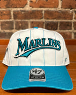Florida Marlins Pinstripe Snapback Hat - 47 Brand