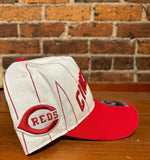 Cincinnati Reds Pinstripes Snapback Hat - 47 Brand