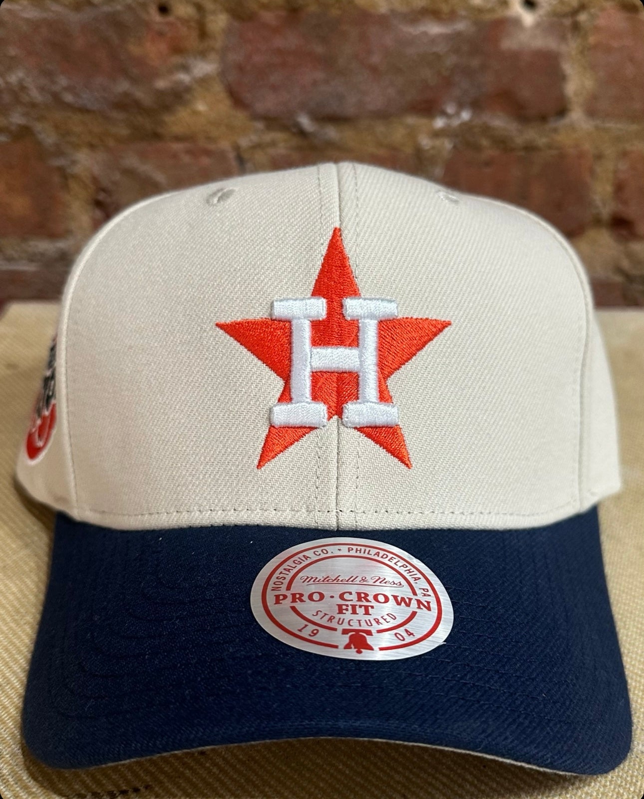 Houston Astros Pro Crown Fit Snapback Hat - Mitchell & Ness