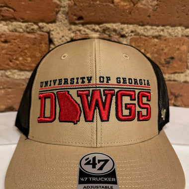 Georgia Bulldogs Khaki Statement Trucker Hat - 47 Brand