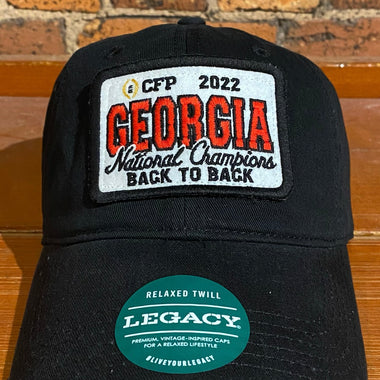 Georgia 2022 National Championship Hat - Legacy Black EZA Back 2 Back